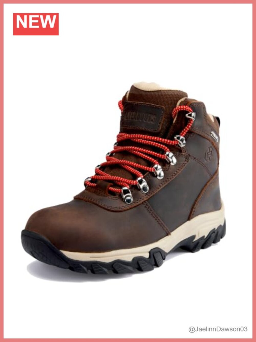 Waterproof Leather Work Boots Slip-Resistant Soft Toe Ankle Hiking